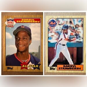 2 1987 is Darryl Strawberry Baseball Cards